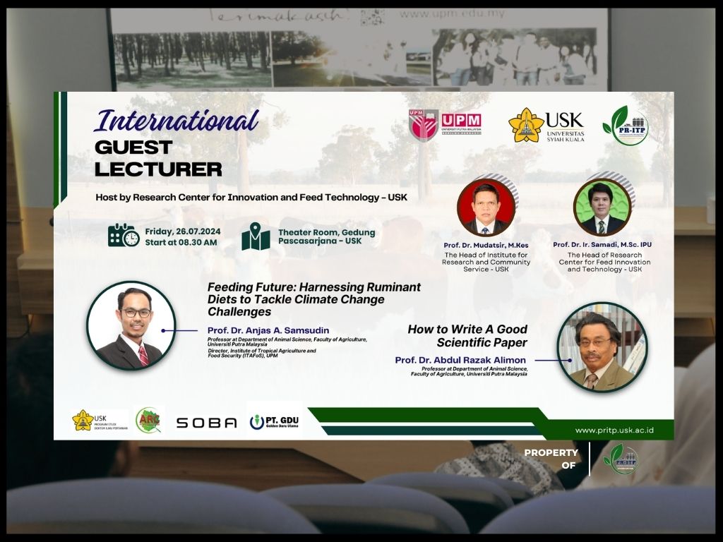 PR-ITP USK Gelar International Guest Lecturer Bahas Pakan Ternak Masa Depan
