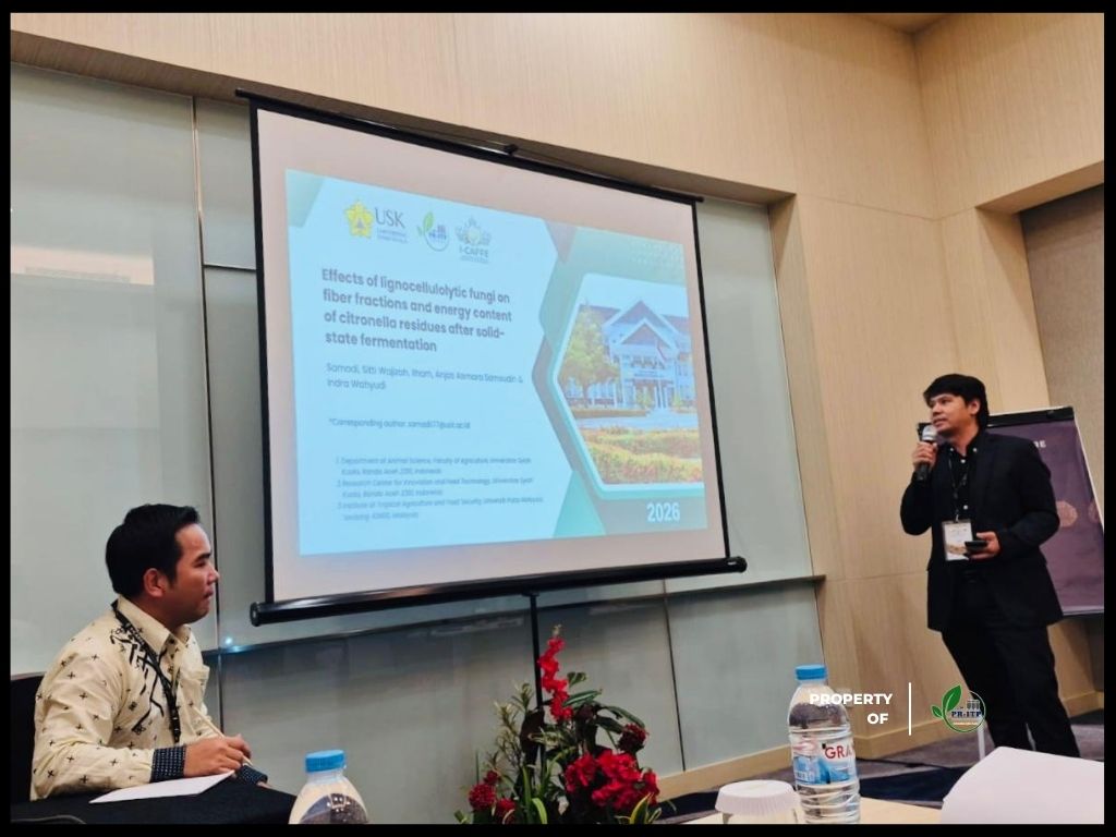 Ketua PR-ITP USK Raih Best Presenter pada 1st International Conference on Agriculture for Food and Energy (I-CAFFE 2026) di Lampung